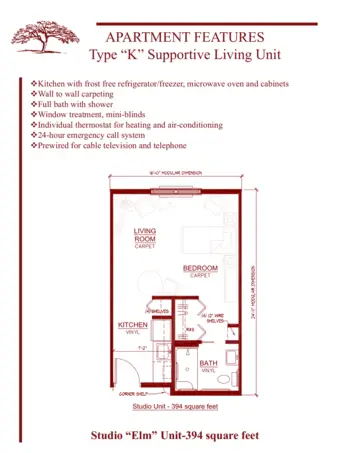 Floorplan of Knollwood Retirement Center - Caseyville, Assisted Living, Caseyville, IL 4