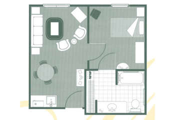 Floorplan of Morningside of Cookeville, Assisted Living, Cookeville, TN 1