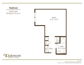 Floorplan of Oakmont of Huntington Beach, Assisted Living, Huntington Beach, CA 4
