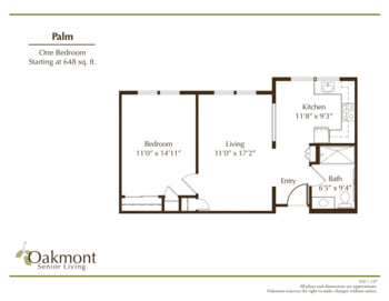 Floorplan of Oakmont of Huntington Beach, Assisted Living, Huntington Beach, CA 6
