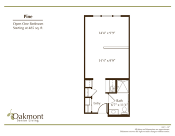 Floorplan of Oakmont of Huntington Beach, Assisted Living, Huntington Beach, CA 7