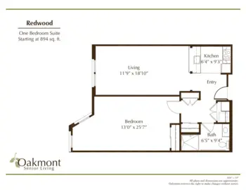Floorplan of Oakmont of Huntington Beach, Assisted Living, Huntington Beach, CA 9