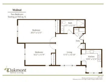 Floorplan of Oakmont of Huntington Beach, Assisted Living, Huntington Beach, CA 11
