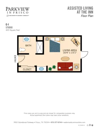 Floorplan of Parkview in Frisco, Assisted Living, Frisco, TX 2