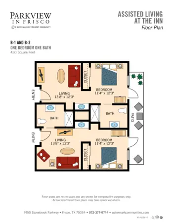 Floorplan of Parkview in Frisco, Assisted Living, Frisco, TX 3