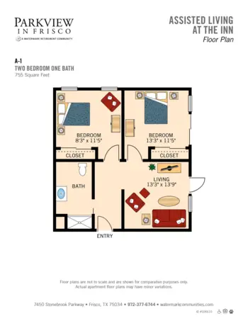 Floorplan of Parkview in Frisco, Assisted Living, Frisco, TX 4