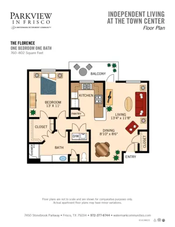 Floorplan of Parkview in Frisco, Assisted Living, Frisco, TX 6