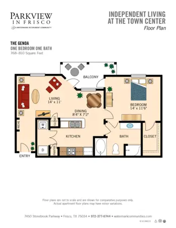Floorplan of Parkview in Frisco, Assisted Living, Frisco, TX 7