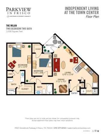 Floorplan of Parkview in Frisco, Assisted Living, Frisco, TX 8