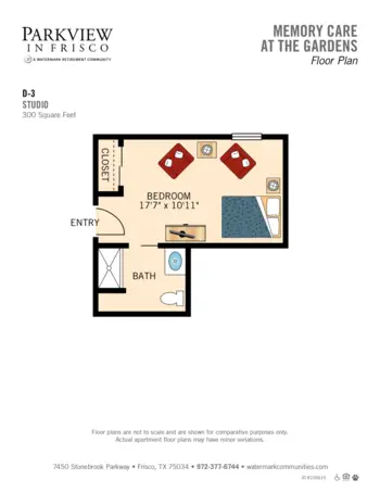 Floorplan of Parkview in Frisco, Assisted Living, Frisco, TX 11