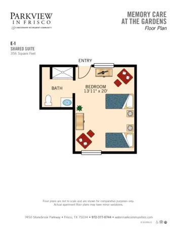 Floorplan of Parkview in Frisco, Assisted Living, Frisco, TX 12