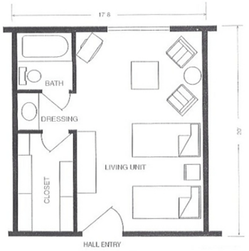 Floorplan of Riverside Lodge, Assisted Living, Memory Care, Grand Island, NE 17