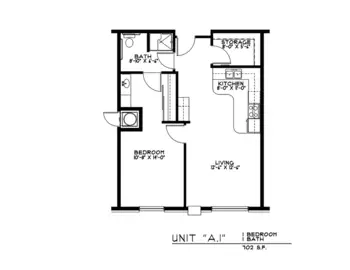 Floorplan of Rose of East Des Moines, Assisted Living, Des Moines, IA 1