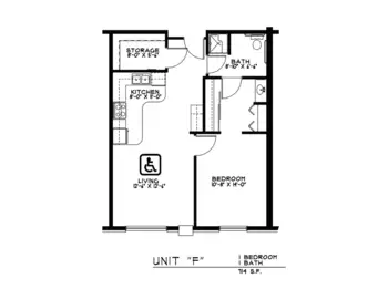 Floorplan of Rose of East Des Moines, Assisted Living, Des Moines, IA 7