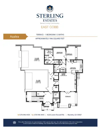 Floorplan of Sterling Estates of East Cobb, Assisted Living, Marietta, GA 8