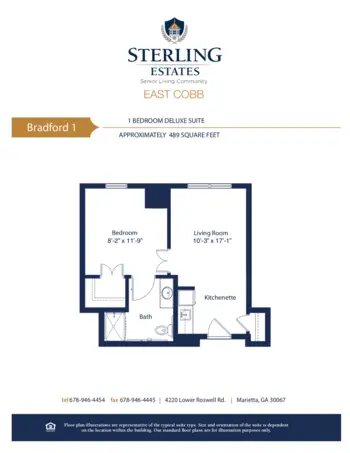 Floorplan of Sterling Estates of East Cobb, Assisted Living, Marietta, GA 20