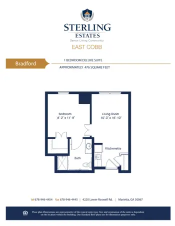 Floorplan of Sterling Estates of East Cobb, Assisted Living, Marietta, GA 13