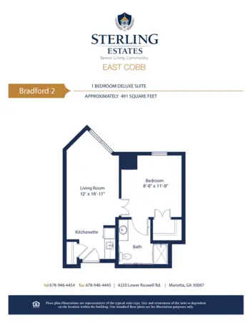 Floorplan of Sterling Estates of East Cobb, Assisted Living, Marietta, GA 9