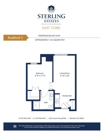 Floorplan of Sterling Estates of East Cobb, Assisted Living, Marietta, GA 16