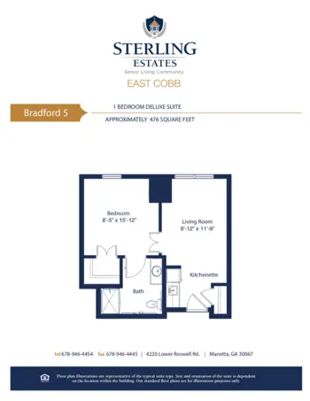 Floorplan of Sterling Estates of East Cobb, Assisted Living, Marietta, GA 19