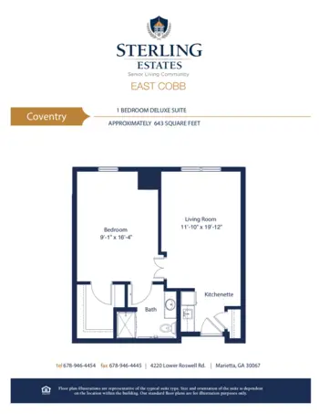 Floorplan of Sterling Estates of East Cobb, Assisted Living, Marietta, GA 3