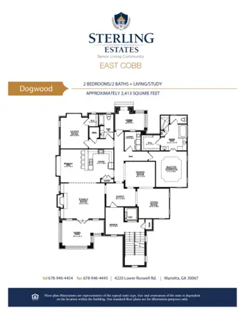 Floorplan of Sterling Estates of East Cobb, Assisted Living, Marietta, GA 1