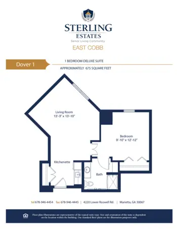 Floorplan of Sterling Estates of East Cobb, Assisted Living, Marietta, GA 17