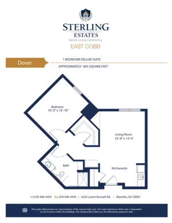 Floorplan of Sterling Estates of East Cobb, Assisted Living, Marietta, GA 10