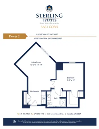 Floorplan of Sterling Estates of East Cobb, Assisted Living, Marietta, GA 11