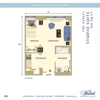 Floorplan of The Bristal at White Plains, Assisted Living, White Plains, NY 1