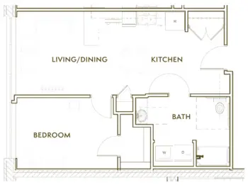 Floorplan of The Thome Rivertown, Assisted Living, Detroit, MI 1