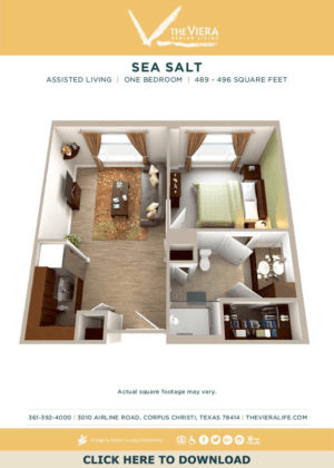 Floorplan of The Viera Senior Living, Assisted Living, Corpus Christi, TX 3