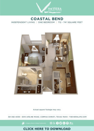 Floorplan of The Viera Senior Living, Assisted Living, Corpus Christi, TX 11