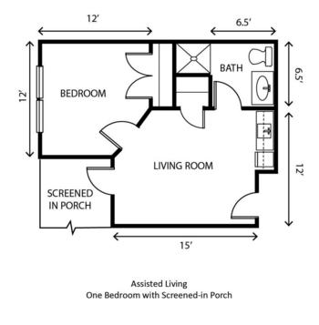 Floorplan of The Waterford at Oakwood, Assisted Living, Oakwood, GA 2