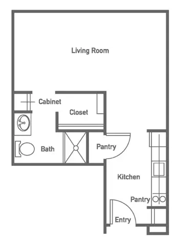 Floorplan of The Woodmark at Uptown, Assisted Living, Albuquerque, NM 5