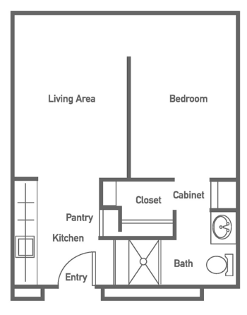 Floorplan of The Woodmark at Uptown, Assisted Living, Albuquerque, NM 6