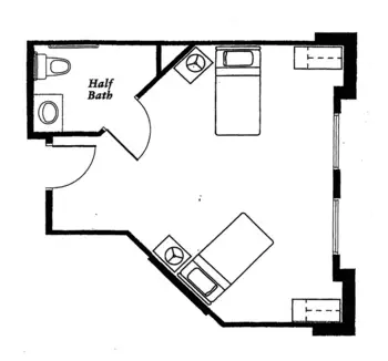 Floorplan of The Woodmark at Uptown, Assisted Living, Albuquerque, NM 7
