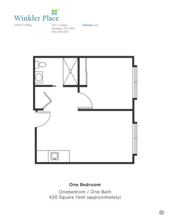Floorplan of Winkler Place, Assisted Living, Carthage, TX 2