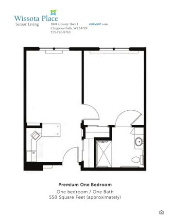Floorplan of Wissota Place, Assisted Living, Chippewa Falls, WI 5
