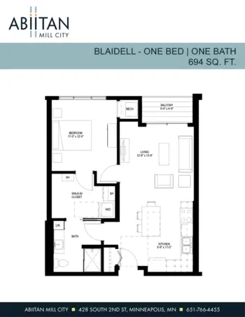 Floorplan of Abiitan Mill City, Assisted Living, Memory Care, Minneapolis, MN 1