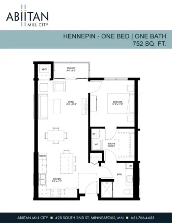Floorplan of Abiitan Mill City, Assisted Living, Memory Care, Minneapolis, MN 4