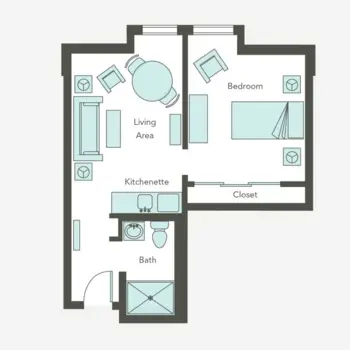 Floorplan of Aegis Living of Lodge, Assisted Living, Kirkland, WA 1