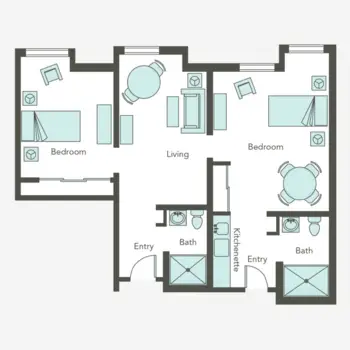 Floorplan of Aegis Living of Lodge, Assisted Living, Kirkland, WA 2