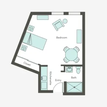 Floorplan of Aegis Living of Lodge, Assisted Living, Kirkland, WA 3