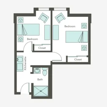 Floorplan of Aegis Living of Lodge, Assisted Living, Kirkland, WA 5
