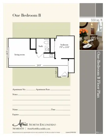Floorplan of Atria North Escondido, Assisted Living, Escondido, CA 4