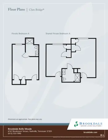Floorplan of Brookdale Belle Meade, Assisted Living, Nashville, TN 3