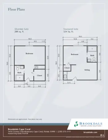 Floorplan of Brookdale Cape Coral, Assisted Living, Cape Coral, FL 1