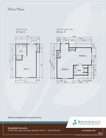 Floorplan of Brookdale Kenosha, Assisted Living, Memory Care, Kenosha, WI 1
