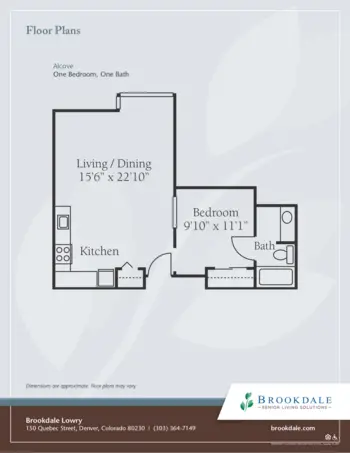 Floorplan of Brookdale Lowry, Assisted Living, Denver, CO 2